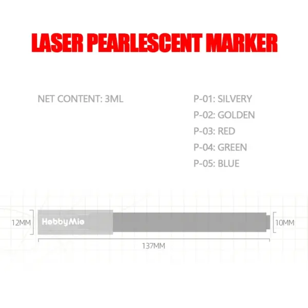 HOBBY MIO Pearlescent Oil-Based Marker Set - Image 3