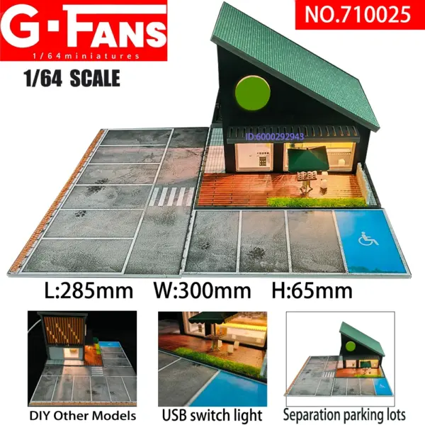1/64 Scale Car Garage Diorama Display Model - Image 13