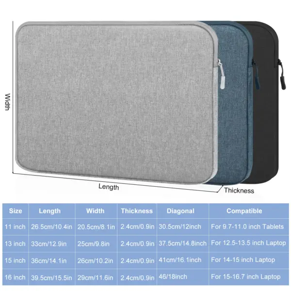 HAWEEL Laptop Sleeve Case for 11-16 Inch Laptops - Image 2