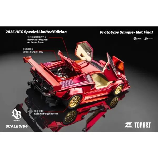 TopArt 1:64 Lamborghini Countach HOBBY EXPO VENT Model - Image 4