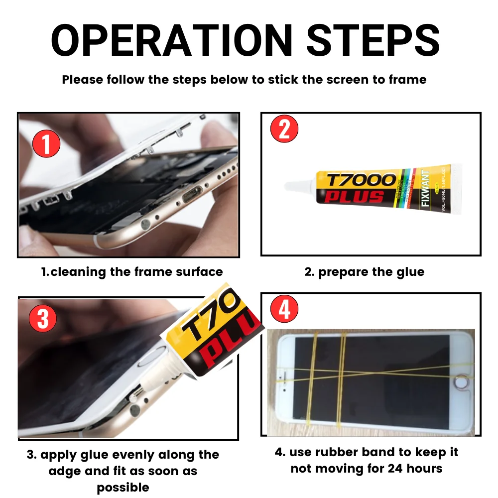 FIXWANT T7000 Plus Black Cellphone Repair Adhesive 15ml 5 FIXWANT T7000 Plus Black Cellphone Repair Adhesive 15ml - Image 5