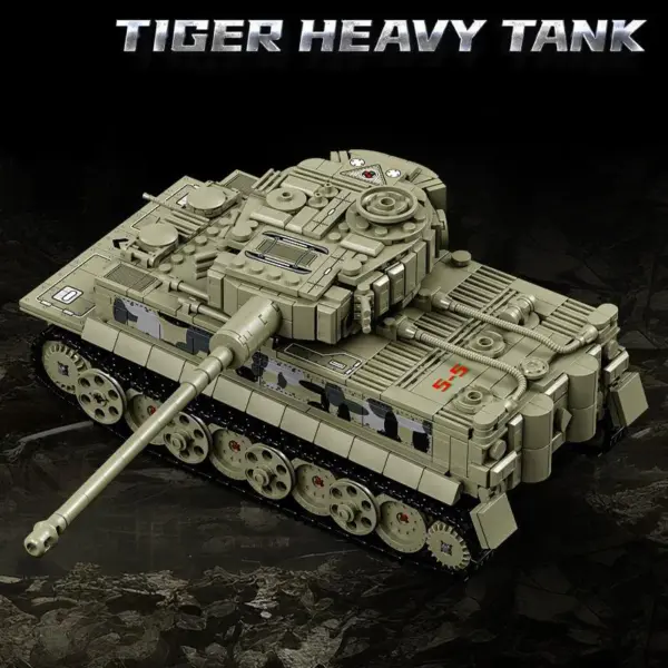 WW2 Tiger Tank Building Blocks Set - Image 3