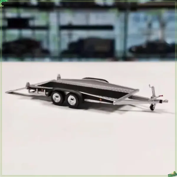 Massdi 1:43 Alloy Flatbed Trailer Model for Display - Image 3