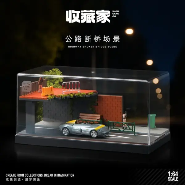 Collector 1/64 Scene with Illuminated Bridge Intersection - Image 2