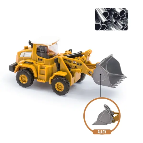 Diecast Construction Crane and Digger Model Set - Image 5