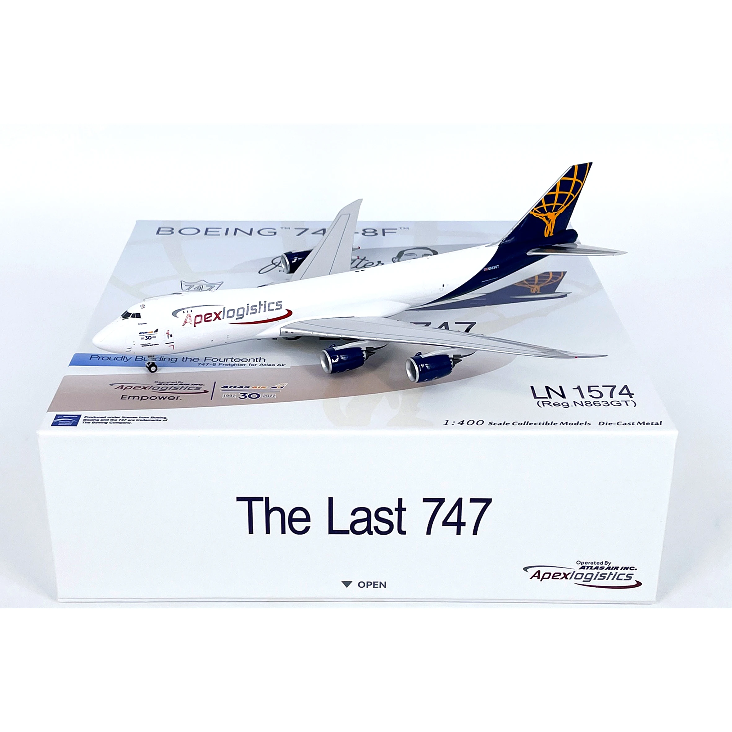 Atlas Air B747-8F Model N863GT 1/400 Alloy Aircraft 6 Atlas Air B747-8F Model N863GT 1/400 Alloy Aircraft - Image 6