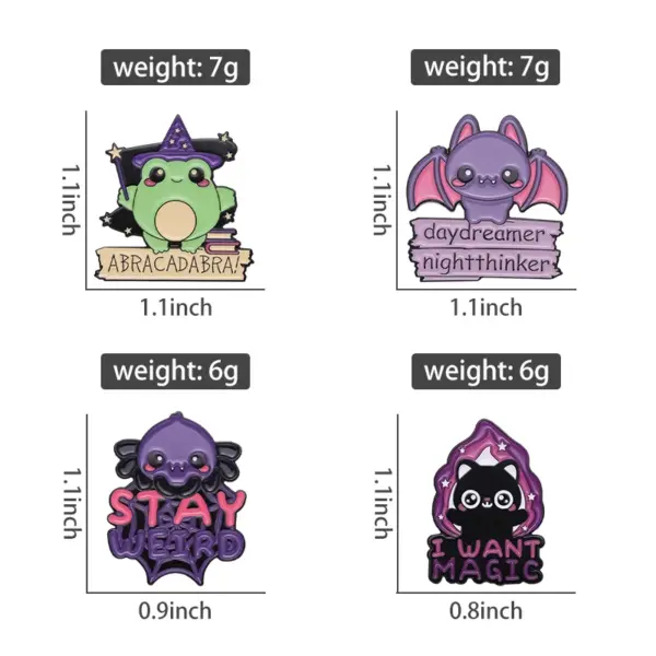 Fun Bat Cat Enamel Pins Model 1 for Backpack and Clothing - Image 4