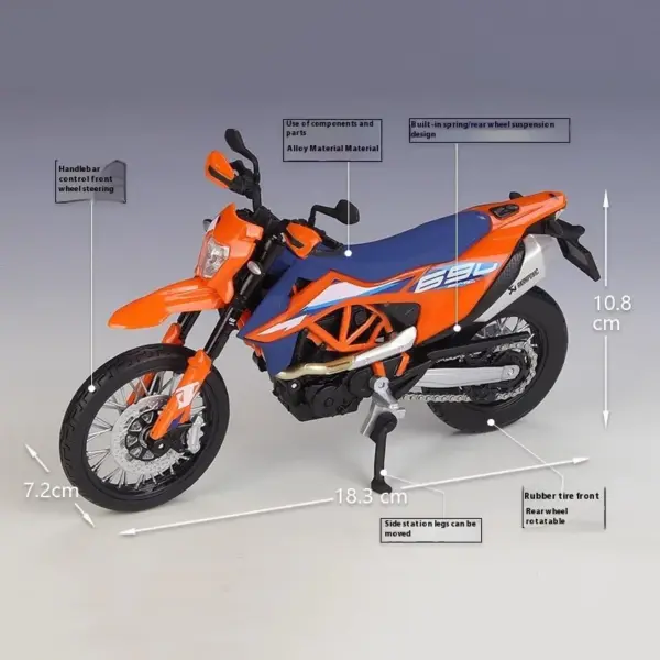 Maisto 1:12 2023 KTM 690 SMC R Model - Image 7