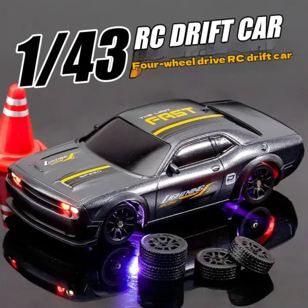 Hellcat 1:43 RC Drift Car with Remote - Image 5