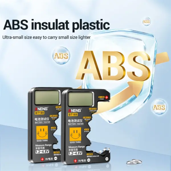 BT189 9V & Button Battery Tester with LCD Display - Image 2