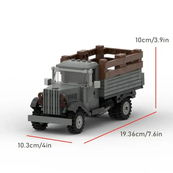 WW2 Military Truck Building Block Model - Image 9