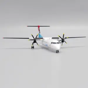 Diecast 1:200 Luxair Dash 8 Q400 Model 11 Sb6a1a921d06f46eab5da13d51b9c90e6C