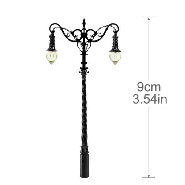 HO Scale Double-Head Street Light Set for Model Railroads - Image 4