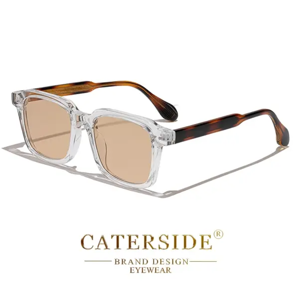 Retro Square Frame Sunglasses Men's Women’s Gradient Lenses - Image 10
