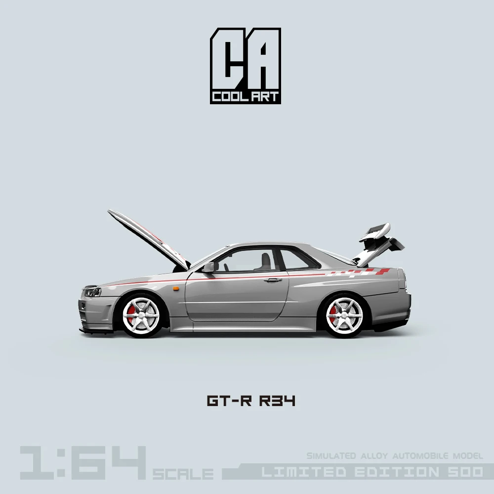 COOL ART 1:64 Nissan GT-R R34 Diecast Model 6 COOL ART 1:64 Nissan GT-R R34 Diecast Model - Image 6