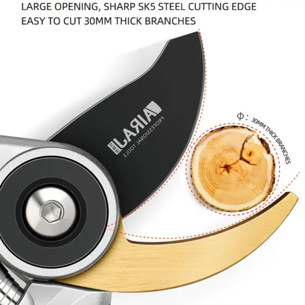 Bypass Pruning Shears with Ergonomic Grip - Image 3