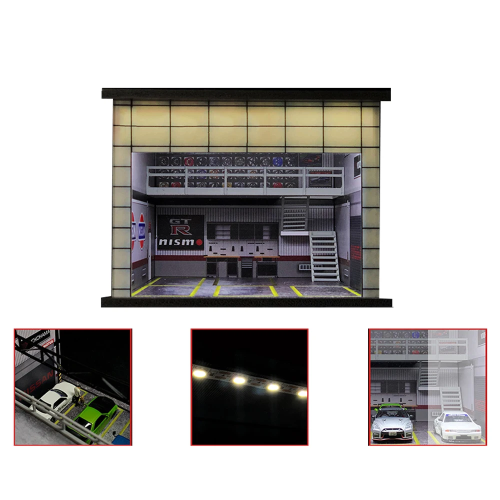 1:64 Scale LED Car Garage Diorama Model 10 1:64 Scale LED Car Garage Diorama Model - Image 10