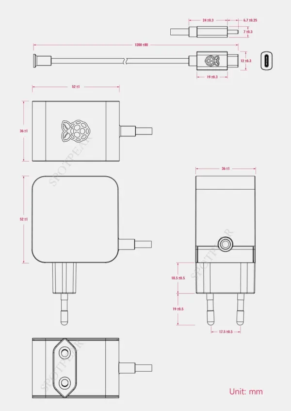 Raspberry Pi 5 Official 27W USB-C Power Supply - Image 5