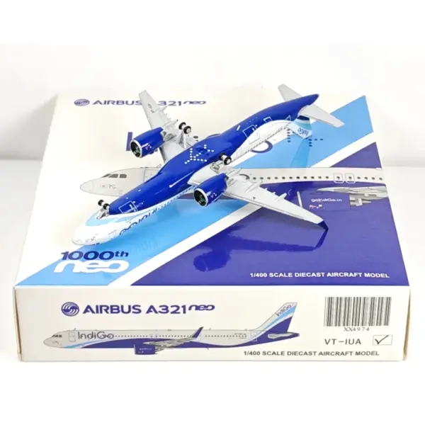 Airbus A321neo IndiGo Diecast Model 1/400 Scale - Image 6