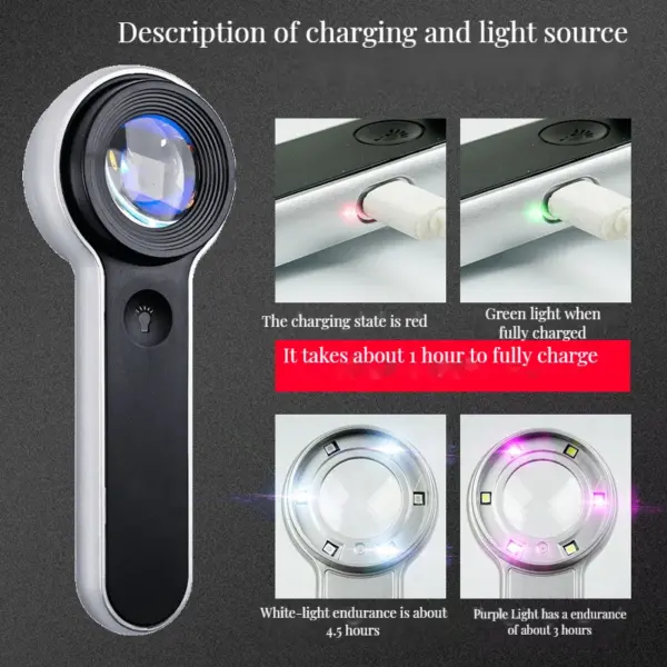 10X Portable LED Illuminated Magnifier - Image 3