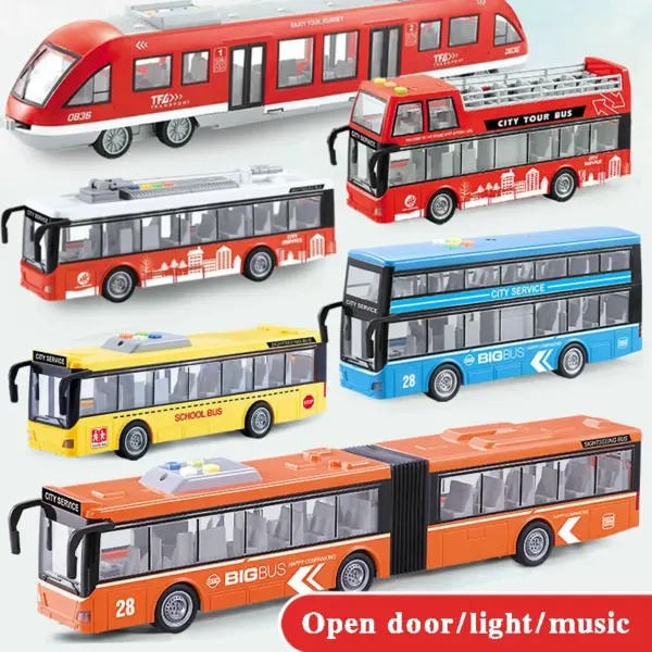 Large Inertia Double-Layer Sightseeing Bus Toy for Boys - Image 6