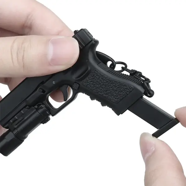 G17 Mini Pistol Shape Keychain with Flashlight - Image 4