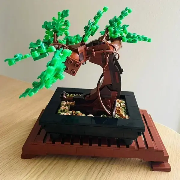 878PCS Bonsai Tree Flower Bouquet Building Blocks Set - Image 4