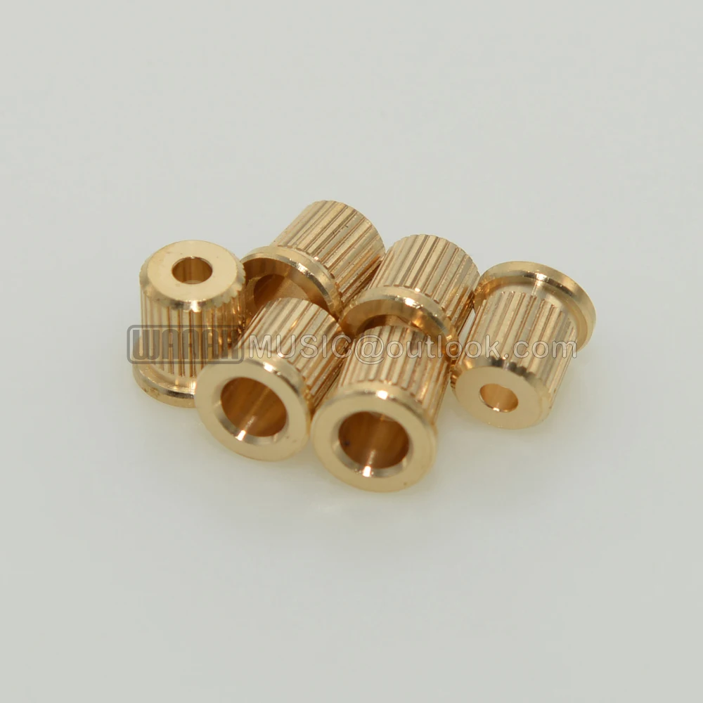 6 Brass Ferrules for Telecaster Guitar 4 6 Brass Ferrules for Telecaster Guitar - Image 4