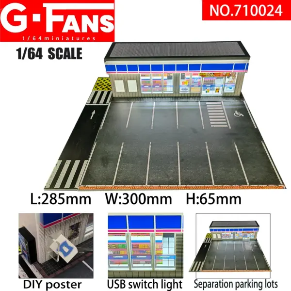 1/64 Scale Car Garage Diorama Display Model - Image 12