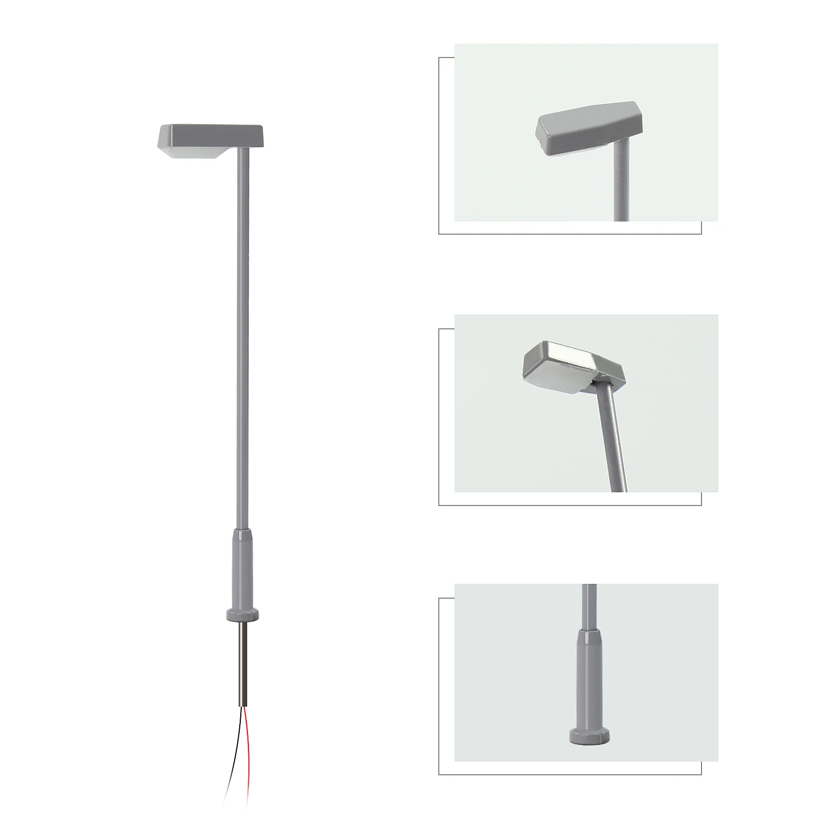 5pcs Z Scale Metal Street Light Lamps Warm White LEDs 3 5pcs Z Scale Metal Street Light Lamps Warm White LEDs - Image 3