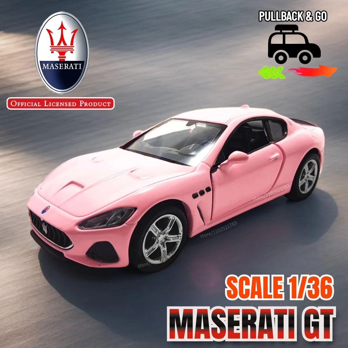 Maserati MC20 1:36 Diecast Pullback Car 10 Maserati MC20 1:36 Diecast Pullback Car - Image 10