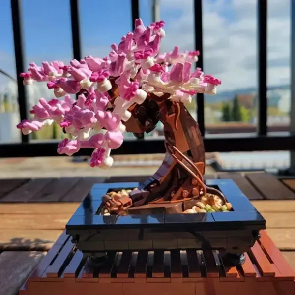 878PCS Bonsai Tree Flower Bouquet Building Blocks Set - Image 3