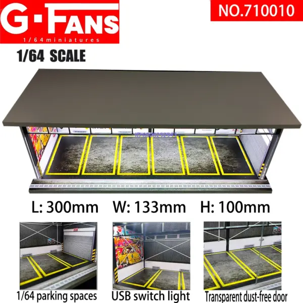 1/64 Scale Car Garage Diorama Display Model - Image 28