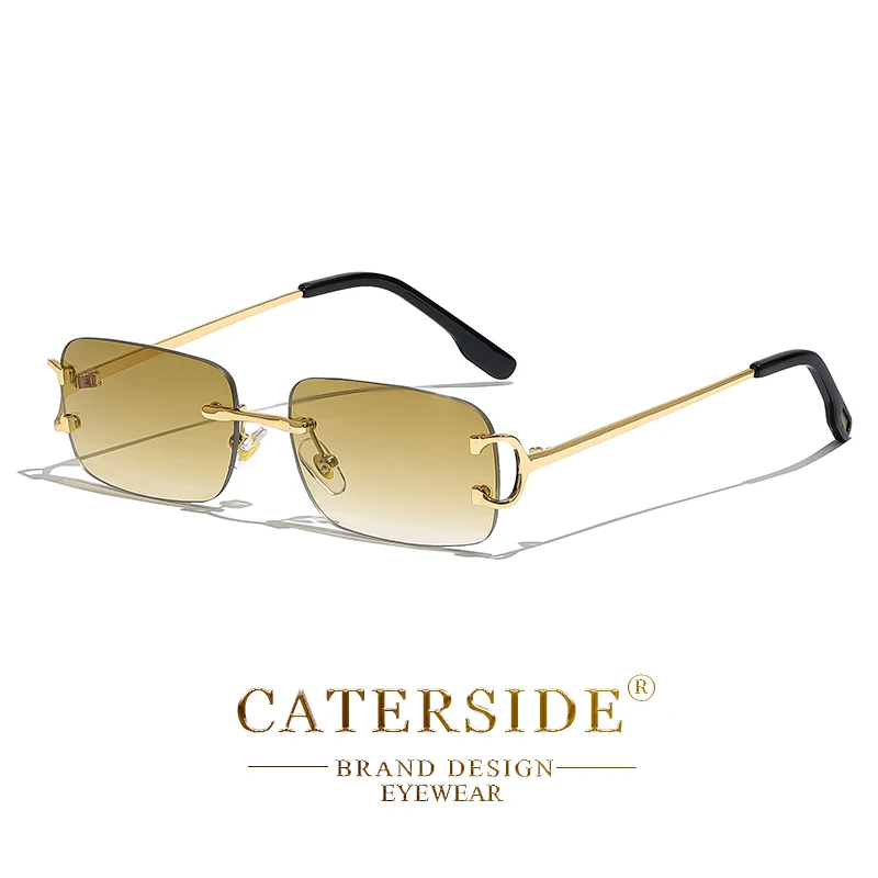 Rectangular Rimless Sun Glasses for Men and Women 3 Rectangular Rimless Sun Glasses for Men and Women - Image 3