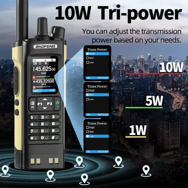 BAOFENG UV-32 GPS Walkie Talkie 10W Bluetooth - Image 5