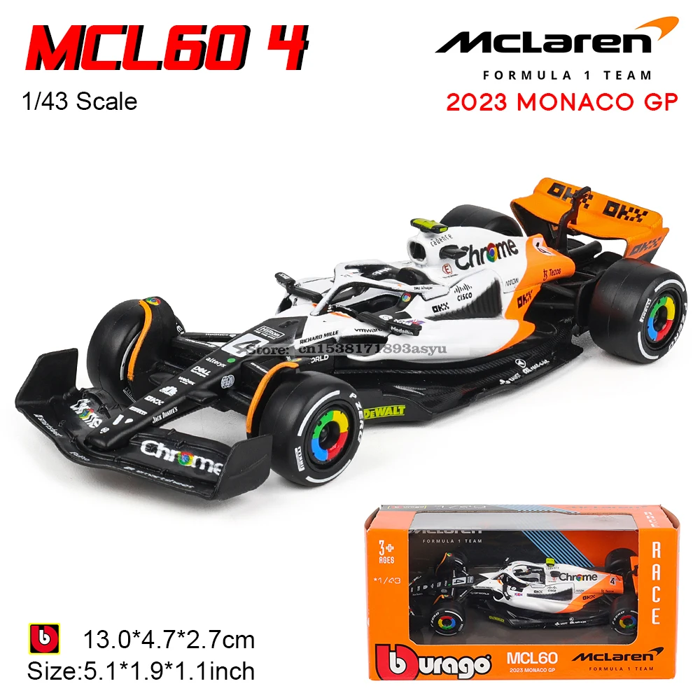 Bburago 1:43 McLaren F1 2024 MCL60 Model 2 Bburago 1:43 McLaren F1 2024 MCL60 Model - Image 2