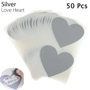 50 Pcs Gold & Silver Love Heart & Pentagram Scratch Stickers 20 Sbdf08b98596a40d3b62bf30164c5697fK