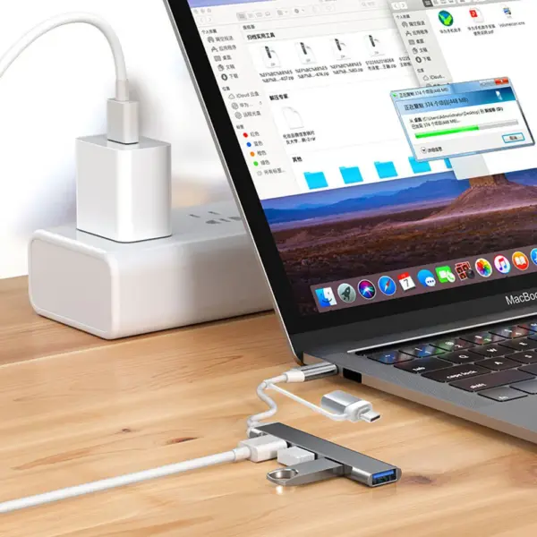 4-Port USB Type C Hub Adapter for Laptops - Image 2