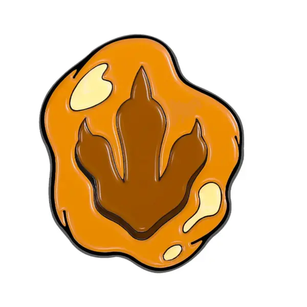 Cartoon Dinosaur Fossil Enamel Pin Vintage Brooch - Image 9