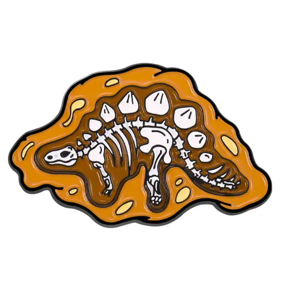 Cartoon Dinosaur Fossil Enamel Pin Vintage Brooch - Image 11