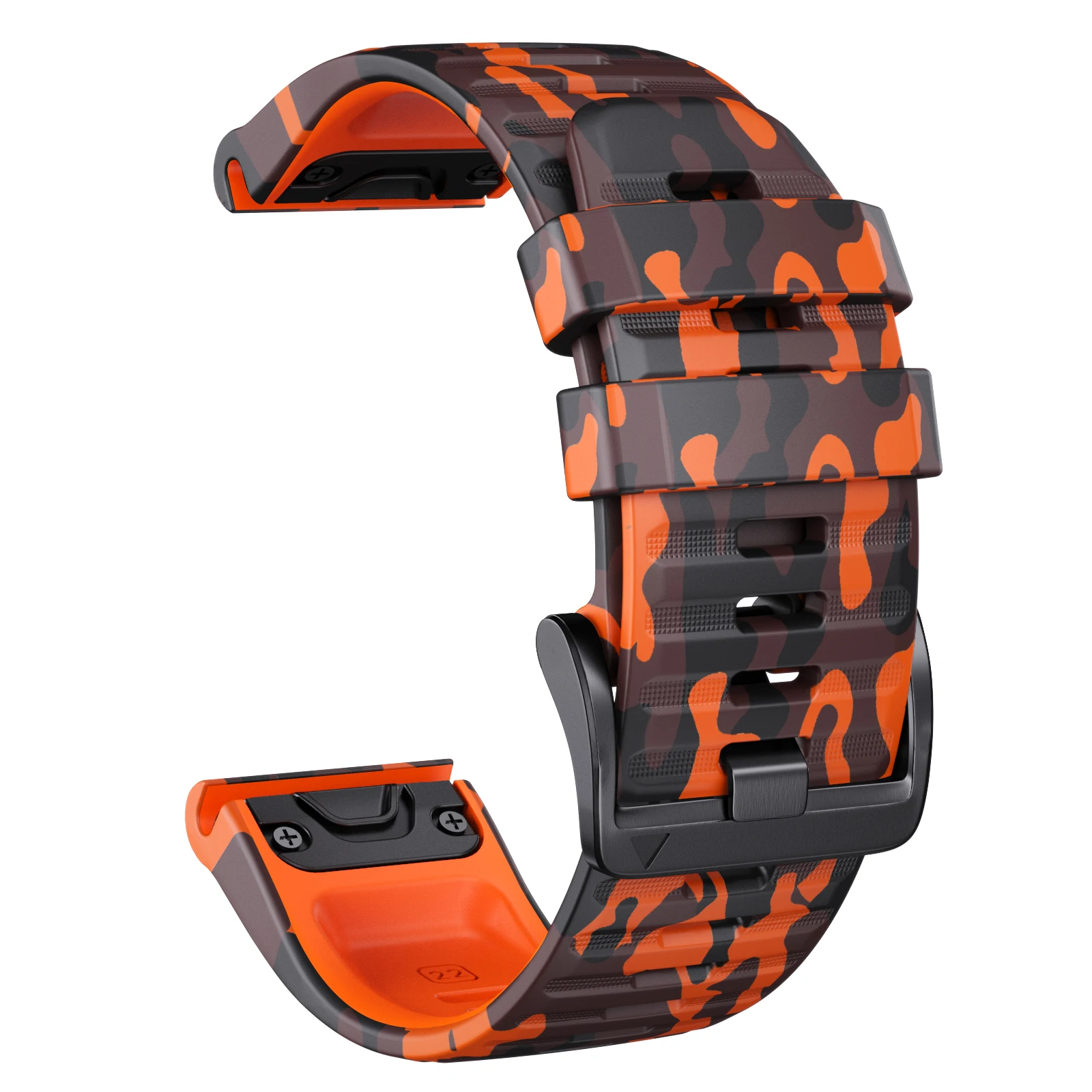 Sports Camouflage Silicone Strap for Garmin Fenix 7 8 Sports Camouflage Silicone Strap for Garmin Fenix 7 - Image 8