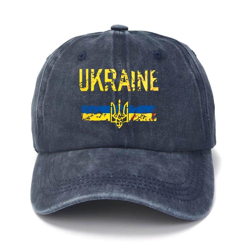 Ukraine Washed Cotton Retro Baseball Cap 2 Ukraine Washed Cotton Retro Baseball Cap - Image 2