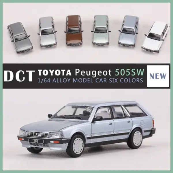 Peugeot 505SW Brown Metallic Diecast Model Car - Image 2