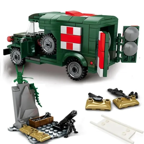WW2 US WC54 Medical Vehicle Building Block Set - Image 3