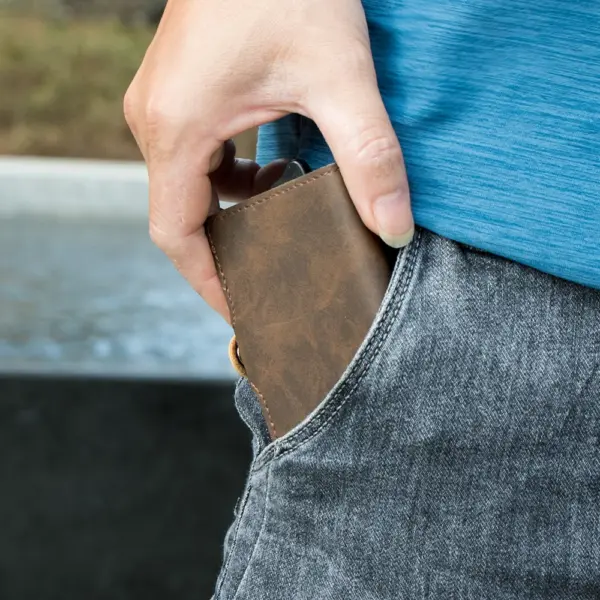 RFID Blocking PU Leather Pop Up Wallet - Image 5