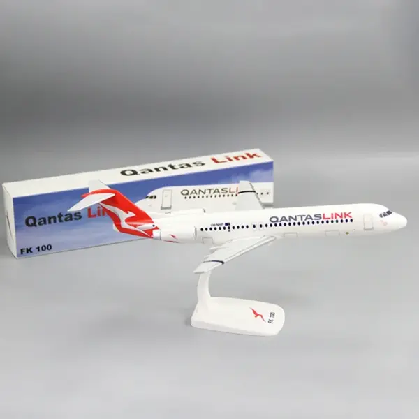 1:100 Scale QANTAS FK-100 Airplane Model - Image 4