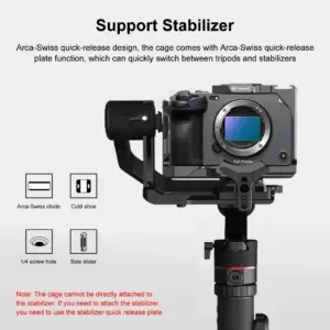 PULUZ Camera Cage Stabilizer for Sony FX30/FX3 12 Sc258adae2d094c2db86a56fa488a1edfw