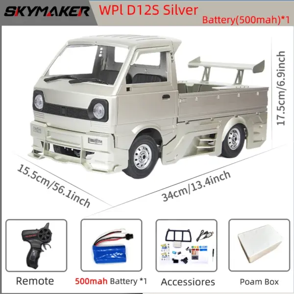 WPL D12 1/10 Remote Control Drift Truck - Image 10