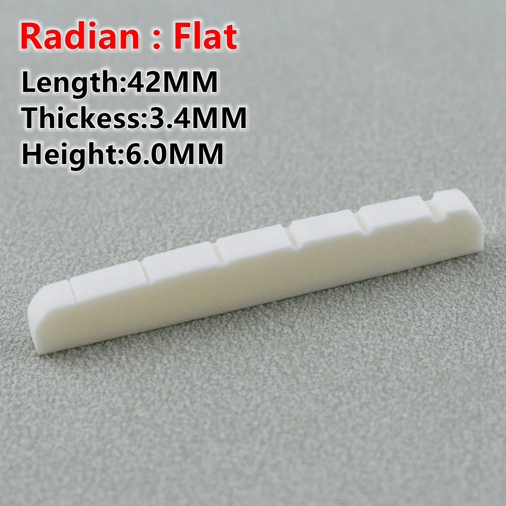 Flat Bone Nut for Electric Guitar 42mm/43mm 8 Flat Bone Nut for Electric Guitar 42mm/43mm - Image 8