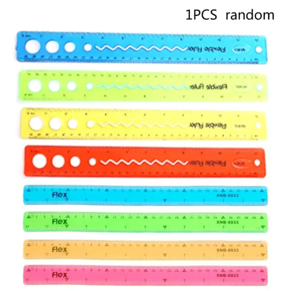 30cm Flexible Multi-Color Ruler for Students - Image 2